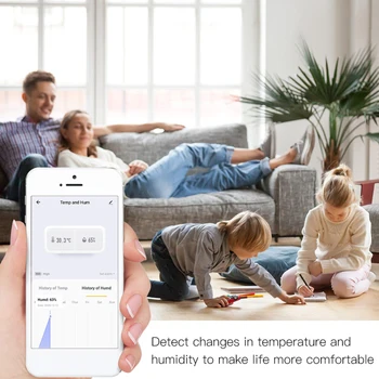 1-5 Kos Tuya ZigBee Smart Temperature In Vlažnosti Tipalo Tuya/Smart Življenje App Baterijsko ZigBee Smart Home Security