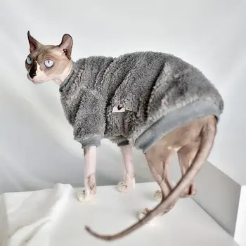 Zimski Pulover za Sphynx Mačka Oblačila Moda Mehko Mačka Oblačila Udobje zgosti Hairless Mačka Obleke