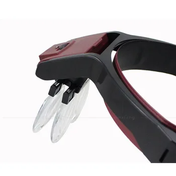 Head-mounted povečevalno steklo z led lučka za očala starec branje elektronskih vzdrževanje watch odkrivanje graviranje tiskanje