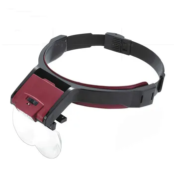 Head-mounted povečevalno steklo z led lučka za očala starec branje elektronskih vzdrževanje watch odkrivanje graviranje tiskanje