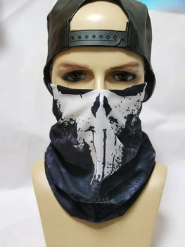 3D Punisher Vratu Gaiter Kolesarska Ruta Cevasti Šal Strup Scaldacollo Motocikel maske za obraz Cuello Buff Biker Pol Masko Vojsko Moških