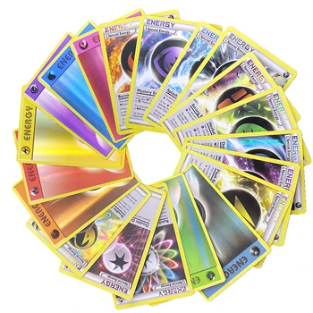 20PCS Pokemon Karte Energije Igra Kartice, ki Sije Booster angleški Trgovanje Boj Zbirka Carte Pokémon Naložen Seznam Darilo Otrok Igrače