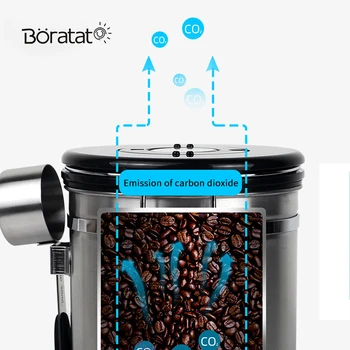 Iz nerjavečega Jekla Zaprti Tank Coffee Bean Rezervoar, Vlago,-dokazilo Mleka v Prahu Jar Kuhinja Zrna Škatla za Shranjevanje