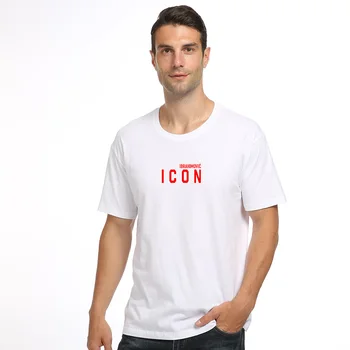 Dsq2 poletje slog IKONO logotip bombaž za Moške in Ženske black T-shirt priložnostne O-Vratu T-shirt kratek rokav tees T-shirt za moške