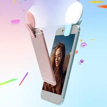 Mini Q Selfie Obroč lahki Prenosni Bliskavico LED USB Posnetek Mobilni Telefon Napolnite Lučka