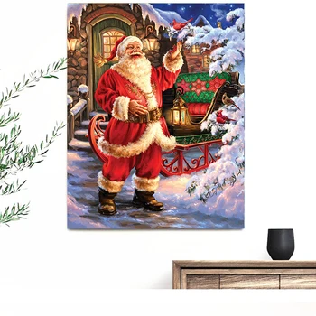 Božič Santa Claus Diamond slikarstvo Polno Vaje Diamond Vezenje Krog/Kvadrat Mozaik 5D Obrti DIY Darilo Home Decor Art