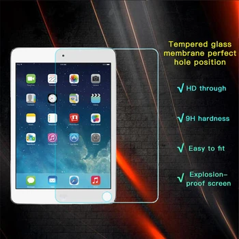 2Pcs 9H Kaljeno Steklo Za iPad Mini 4 3 2 1 5 2019 Polno Kritje Screen Protector Za iPad Mini 4 5 2019 2 3 Zaščitno folijo za Steklo