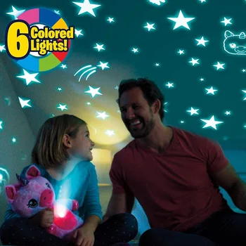 Star Lučka Plišastih Igrač Polnjene Živali Galaxy Projektor Sanje Strešno Okno Tolažba Lite Igrače Kuža Božič Otroško Noč Svetlobe