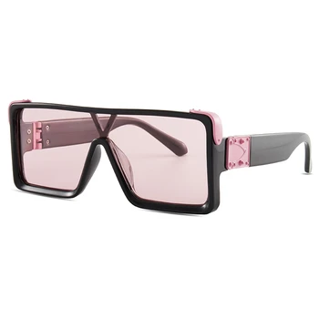 Nov trend unisex veter avantgardni modni brvi sončna očala ženske enem kosu objektiv kvadratnih sončna očala vožnje ulica streljanje očala