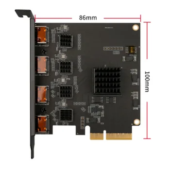 XT-XINTE 4 Kanalni HDMI je združljiv PCI-E, Zajem Video Kartice 1080p 60fps OBS Wirecast Živo Pretakanje Adapter Quad Vrata