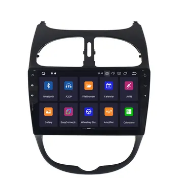 ZA Peugeot 206 2000-2016 Avto Player, GPS Navigacija 128GB Android10 Auto Radio Stereo Vodja Enote za Avdio Snemalnik