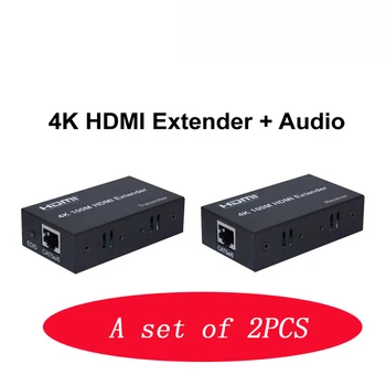 HD 4K 100M HDMI Podaljšek RJ45 Vrata na 100 m HDMI 1.4 Podaljšek Podaljšek Nad CAT 5e / 6 Cat5e/6 UTP LAN Ethernet Kabel Pretvornik