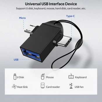 2-v-1 Tip-C Micro USB OTG Za Android Huawei USB 3.1 Prenos Podatkov Pretvorniki Za Tablični računalnik Trdi Disk Telefon