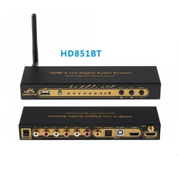 HD851BT DTS, AC3 5.1 Audio Converter Sprejemnika, HDMI Extractor 4K LOKA SPDIF Coxial Optični Delilnik z Bluetooth