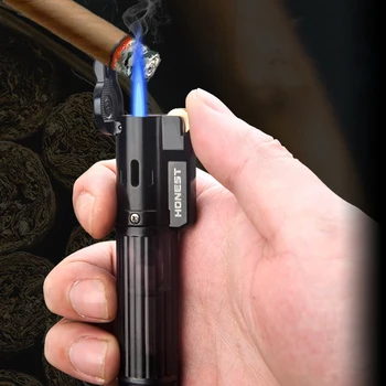 Novi POŠTEN Plin Lažji Vžigalniki Kajenje Pribor Modri Plamen Butan Baklo Lažji Cigarete, Vžigalnik Pripomočke Za Moške