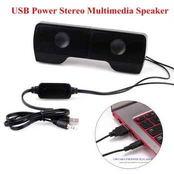 Prenosni računalnik Prenosni Mini Clip-On USB Dva Stereo Zvočniki ojačani Stereo Multimedijski Zvočnik Soundbar Prenosni Za Prenosnik Ect
