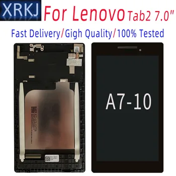 7.0 cm Za Lenovo Tab 2 A7-10 A7-10F A7-20 A7-20 Zamenjava LCD-Zaslon, Zaslon na Dotik, Računalnike Stekla, Montaža z okvirjem