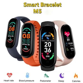 M5 Pametna Zapestnica Watch Band Fitnes Srčni utrip, krvni tlak Traker Šport Nepremočljiva Smart Zapestnice Za IOS Android