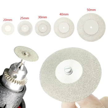 20-50mm Dremel Rotacijski Orodje Rotacijski Burr Opremo Diamantni Disk Mini Krožna Žaga Disk za Diamantno Brušenje Kolo Videl
