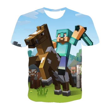 4t-14t 2021 Moj Svet otroška T-Shirt Fant dekle kratek Rokav T-shirt Tiskanje, 3D Animacija Kratek Rokav T-shirt Otrok Oblačila