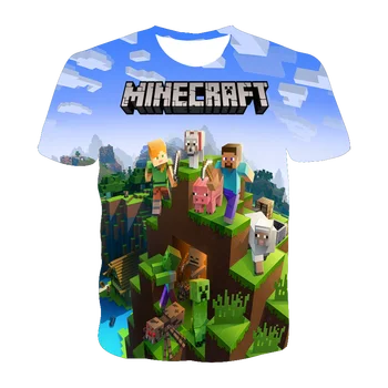 4t-14t 2021 Moj Svet otroška T-Shirt Fant dekle kratek Rokav T-shirt Tiskanje, 3D Animacija Kratek Rokav T-shirt Otrok Oblačila