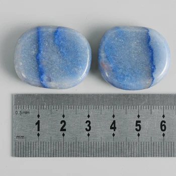 25*22*5 mm Palm Kamna naravna modra aventurine Zdravljenje quartz Crystal Prenosni Napis Reiki zdravljenje Čakre Mineralov kamni