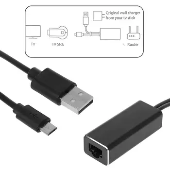 Ogenj TV Palico 480 Mbps Mikro USB2.0 RJ45 Ethernet Adapter 10/100 Mb / s za Novo gasilsko TV/Google Domov/Chromecast Ultra