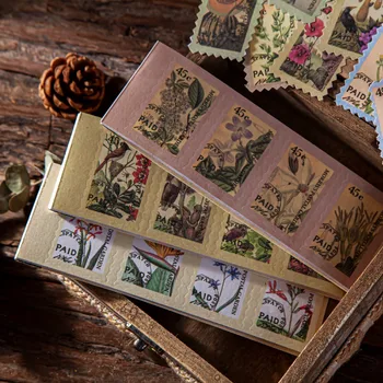 60pcs/paket retro rastlin znamk Bullet Journaling Morris vrt serije album dekoracijo nalepke študent tiskovine