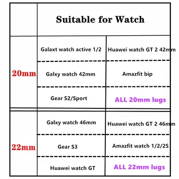 Magnetne zanke za Samsung Galaxy Watch Aktivna 2 3 44 45 mm 46mm Amazfit gts 2 Bip 20 mm 22 mm Zapestnica hauwei watch gt 2 3 Trak