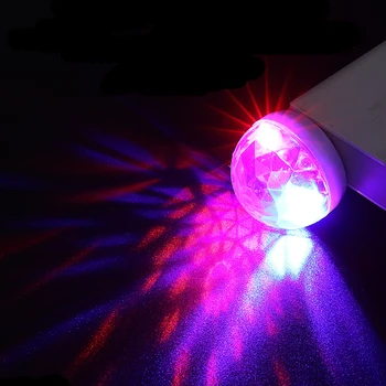 2 kom/set Mini USB LED Stranka Luči Fazi Učinek Žarnica 4W Prenosni Disco Krogla Pisane Laser DJ Disco Luči