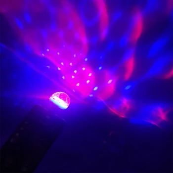 2 kom/set Mini USB LED Stranka Luči Fazi Učinek Žarnica 4W Prenosni Disco Krogla Pisane Laser DJ Disco Luči