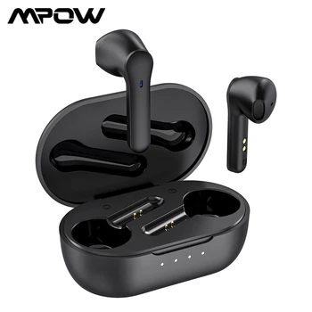 Mpow MX1 Bluetooth 5.0 Slušalke Brezžične Čepkov s 4 Mics Zmanjšanje Hrupa IPX8 Nepremočljiva Šport Slušalke z 35H Dolžina