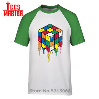 Visoka Kakovost Tee Magic Cube Študent Majica s kratkimi rokavi moški 2020 Poletne Moške Kocka Tshirt Barvne Stopljeno Kvadratnih T-Shirt Rubix navijači Najboljše Darilo