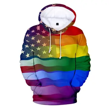 New Vroče LGBT Logotip 3D Tiskanja Hoodies Pisane Mavrice Za Lezbijke, Geji, LGBT Pride Hoodie Moški Ženske Modni Pulover Sweatshirts