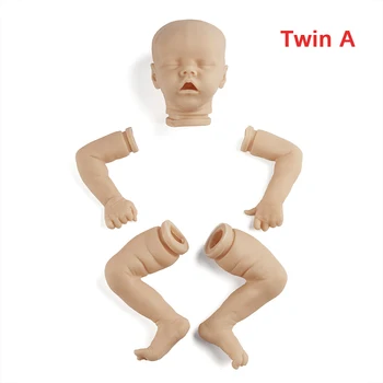 Prerojeni Bebe Lutka Plesni Igrača 17 Palcev Veren Newborn Baby Twin A & Twin B Vinil Unpainted Nedokončane Deli DIY Prazno Lutka Kit