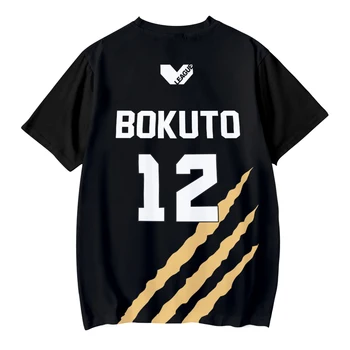 Haikyuu MSBY Black Šakal 3D Poletje T-shirt Risanka Tees O-vratu Moda Kratek Rokav Kos Risanka Priložnostne Anime Ženske/moški/otroci
