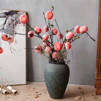 Simulacija persimmon veje sadnega drevja, z ivjem Ruyi simulacije cvet doma mehko dekoracijo mehko okraski okraski cvet