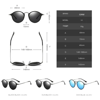 Hipi Modna Unisex sončna Očala Polarizirana Prevleko Modre Ogledalo UV400 Objektiv Vožnjo sončna Očala Krog Moški Eyewears Za Moške/Ženske