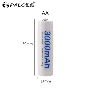 PALO 1,2 V Ni-MH AA AAA polnilne baterije withLCD zaslon Smart USB Polnilec za AA, AAA, C, D Velikost Baterije za ponovno Polnjenje