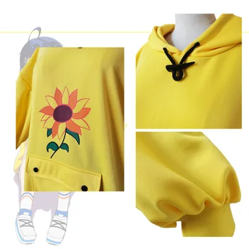 Čudno Jajce Prednost Hoodie Ai Kawaii Cosplay Kostum Sonce Cvet Žep Plašč Priložnostne Svoboden Sweatshirts Anime Srčkan Print Hoodies