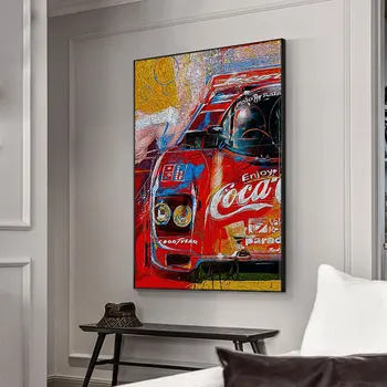 Avto plakat platno barvanje, tiskanje doma dekoracijo stenskih slikah, za dnevna soba dekoracijo doma brez okvirjev