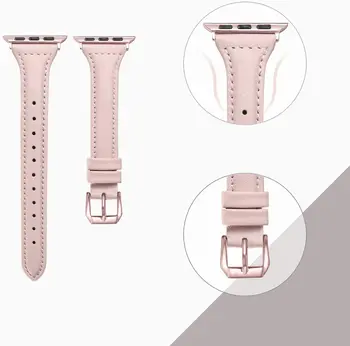Usnjeni Trak Za Apple Watch Band 44 mm 40 mm usnje Watchband za iwatch band 38 mm 42mm Serije 6 SE 5 4 3 2 Zapestje Pas, Zapestnica