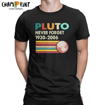 Moške Pluton Nikoli ne Pozabite, 1930 2006 Smešno Retro Slogu Prostor Znanost Majice s kratkimi rokavi Bombaž Vrhovi Letnik Tees Ideja za Darilo T-Shirt