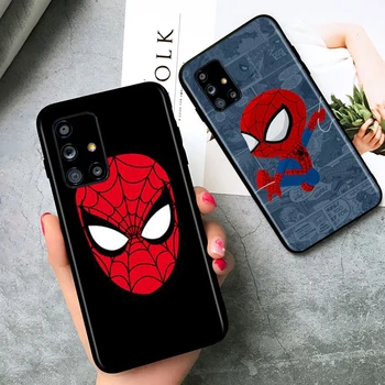 Marvel Maščevalec Spiderman Za Samsung A72 A52 A02 A12 A32 A42 A51 A91 A81 A71 A41 A21 A31 A01 S Črno Primeru Telefon
