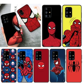 Marvel Maščevalec Spiderman Za Samsung A72 A52 A02 A12 A32 A42 A51 A91 A81 A71 A41 A21 A31 A01 S Črno Primeru Telefon