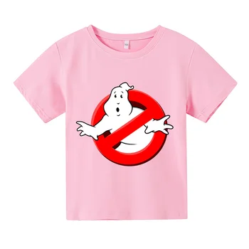 Ghostbusters T Shirt Dekle Kratek Rokav Roza Bombaž Otrok Vrh Poletje fantje T-shirt 2d Tiskanja 4 5 6 7 8 9 10 11 12 13 14 Leta