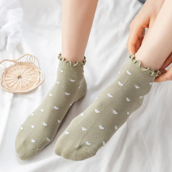 Ukrašen ljubezen, tiskanje nogavice lepe street style japonski modni ženske bombaž calcetines harajuku skarpetki ženska sokken kawaii meia