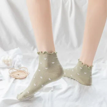 Ukrašen ljubezen, tiskanje nogavice lepe street style japonski modni ženske bombaž calcetines harajuku skarpetki ženska sokken kawaii meia