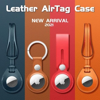 Novo 1:1 Usnjena torbica Za Apple Airtags Zaščitni pokrov Za Airtag Lokator Tracker Anti-izgubljeno Napravo Rokav Ključnih Čar Prtljage
