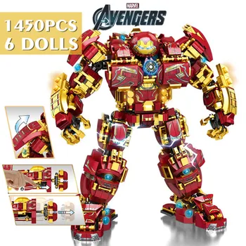NEW Iron Man MK44 Ironman Hulkbuster Marvel Avengers Hulk Junakov Robot Številke Ideje Stavbe Brick Block Darilo Igrača